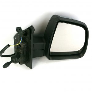 DOBLO MPV O/S (DRIVERS) SINGLE GLASS CABLE MIRROR WITH INDICATOR (PRIMED) FITS 2010 > (NEW)