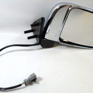NISSAN NAVARA D22 O/S (DRIVERS) ELECTRIC NON HEATED MIRROR (CHROME) FITS 2001-06 (NEW)