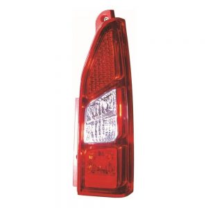 BERLINGO PARTNER TEPEE (REAR TAILGATE) O/S (DRIVERS) REAR LIGHT WITH RED SURROUND FITS 2008-12 (NEW)