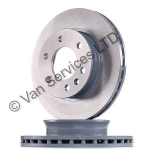 MERCEDES SPRINTER CRAFTER SINGLE WHEEL 6 STUD PAIR OF FRONT BRAKE DISCS - VENTED - FITS 2007-17 (NEW)