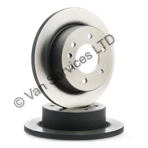 MERCEDES SPRINTER CRAFTER SINGLE WHEEL 6 STUD PAIR OF REAR BRAKE DISCS - SOLID - FITS 2007-17 (NEW)