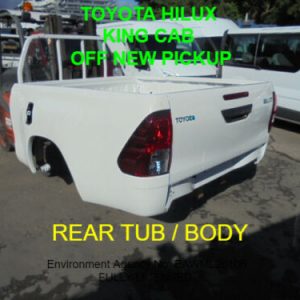TOYOTA HILUX EURO 6 REAR TUB BODY - SUPER / EXTRA / KING CAB - WHITE - OFF NEW TRUCK - COLLECTION ONLY