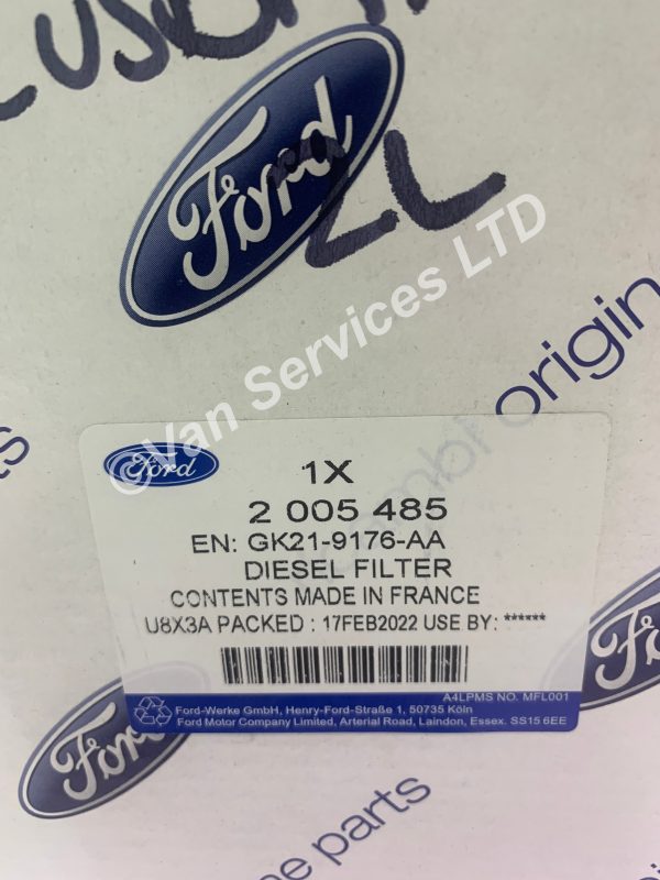 Genuine Ford Transit / Custom Eco Blue Fuel Filter 2016-23 2005485 ...