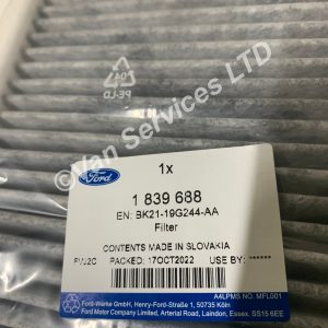 Genuine Ford Transit / Custom 2.0 FWD Ecoblue Cabin Pollen Filter Fits 2016-23