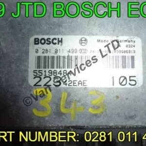 DOBLO COMBO 1.9 JTD ECU - FITS 2001-09 - 0281 011 499