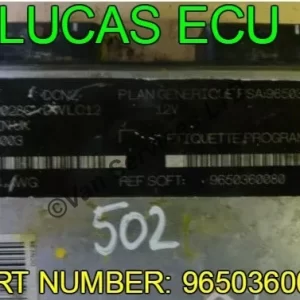 BERLINGO PARTNER DISPATCH EXPERT ECU - FITS 1996-06 PSA 9650360080