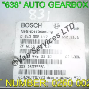 MERCEDES VITO 638 AUTO GEARBOX ECU - FITS 1996-03 - 0260 002 647
